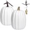 Large White Pumpkins for Decorating - 2 PCS Big White Foam Decorative Pumpkins for Fall Decor, White Paintable Artificial Pumpkins Perfect for Halloween and Thanksgiving Decor.